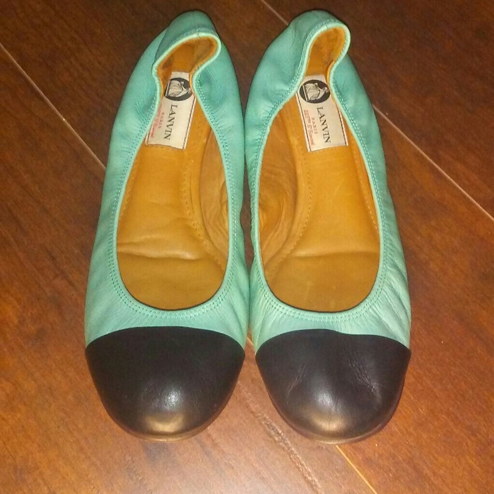 Lanvin Cap-Toe Ballerina Flats